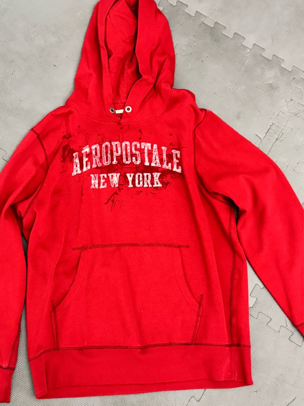 Aeropostale Red Crewneck Hoodie with New York Logo